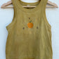 Lucky 吉 Blossom Crop Tank (Golden Brown)