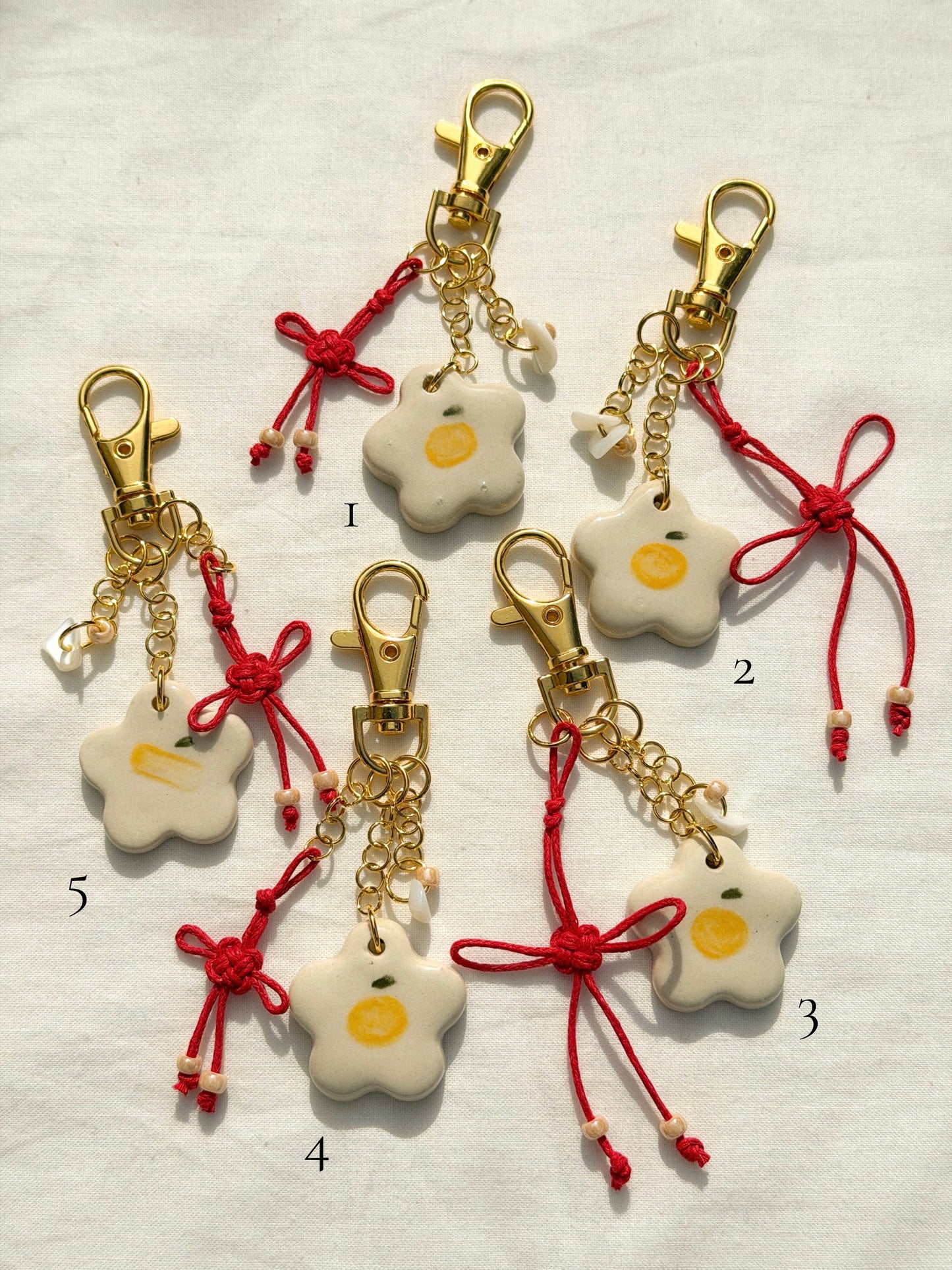 Tangerine Lucky Knot Charm